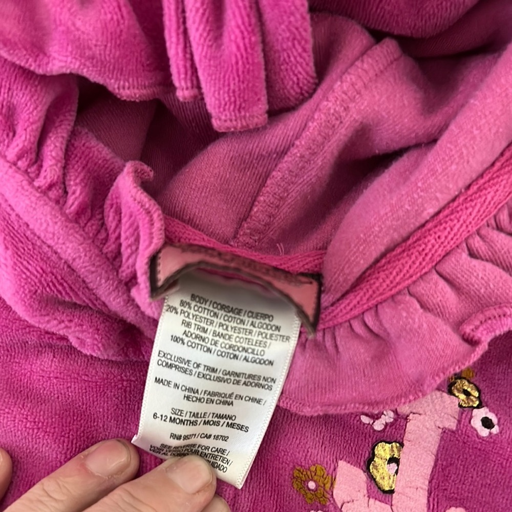 Juicy Couture Pink Kids Hoodie - Picture 2 of 3